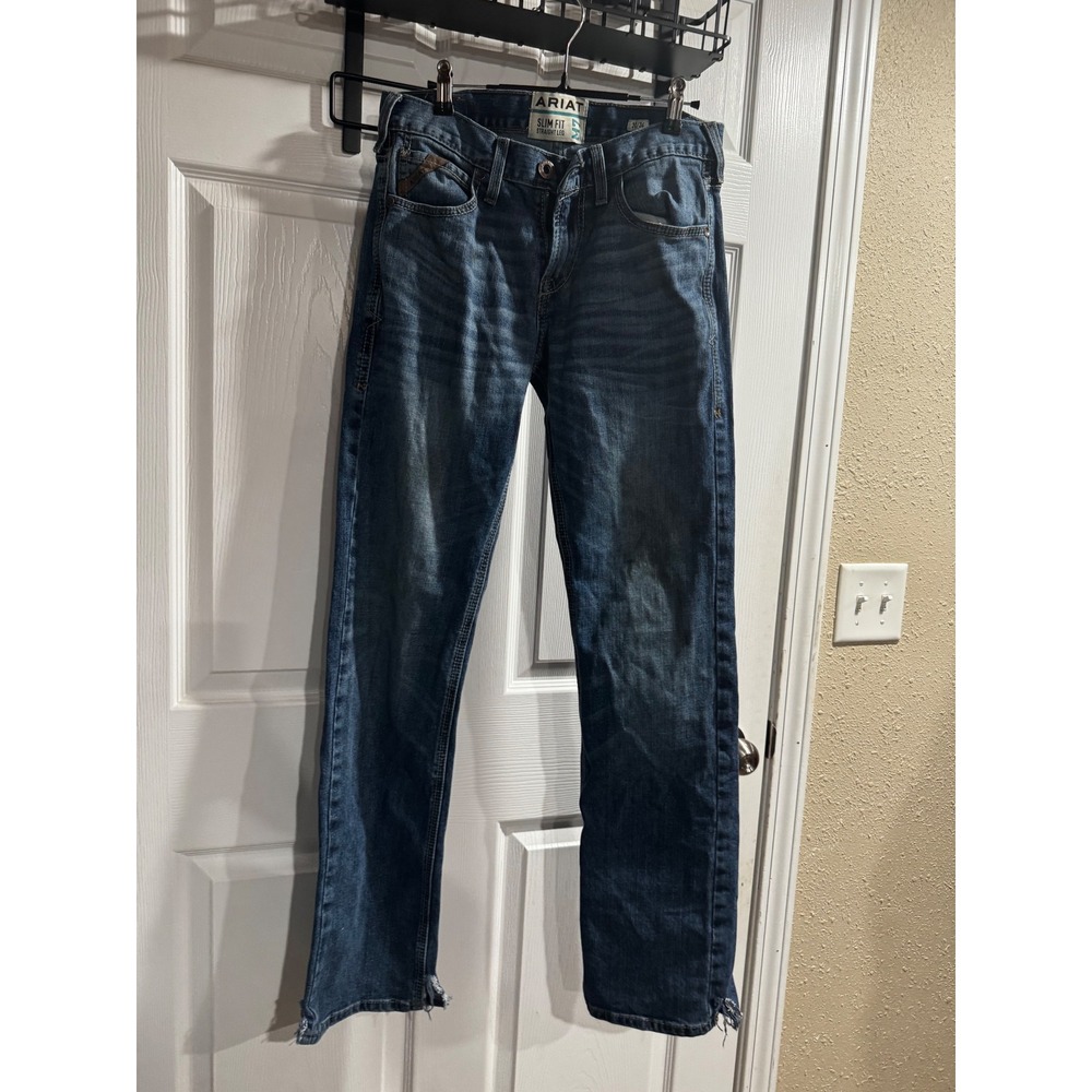 Ariat M7 Slim Fit Straight Leg Mens Jeans 30x34 Medium Wash Denim Western Style